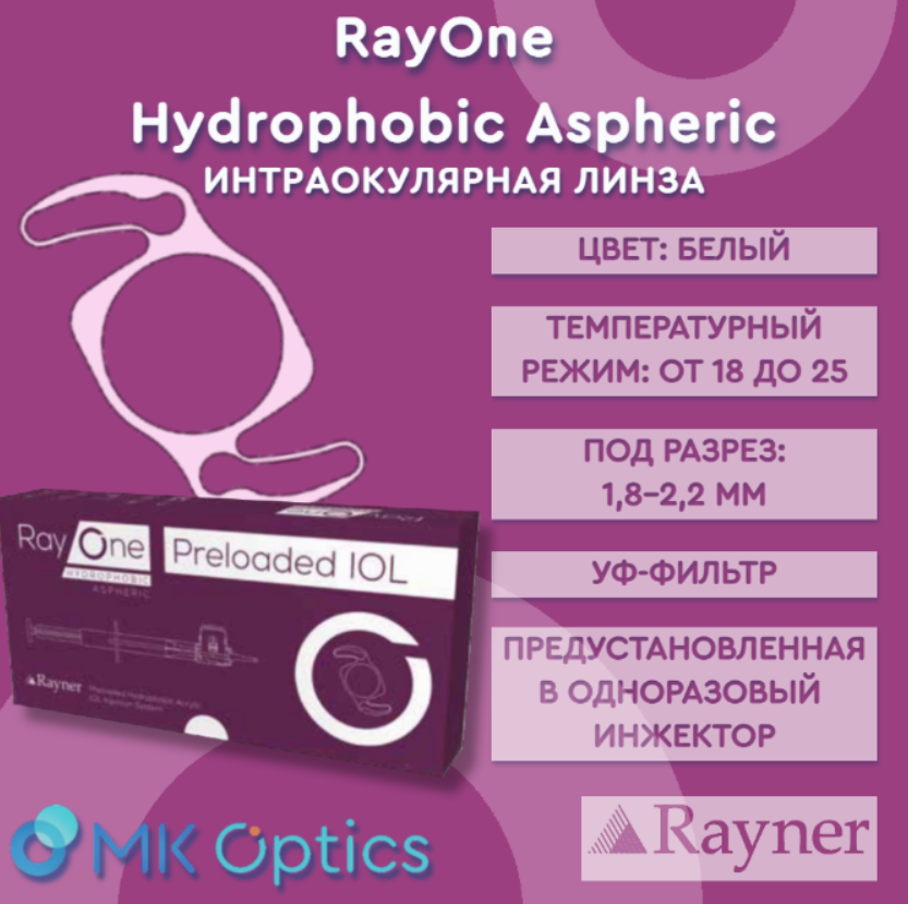 RayOne Hydrophobic Aspheric D -10,00 RayOne Hydrophobic Aspheric D -10,00