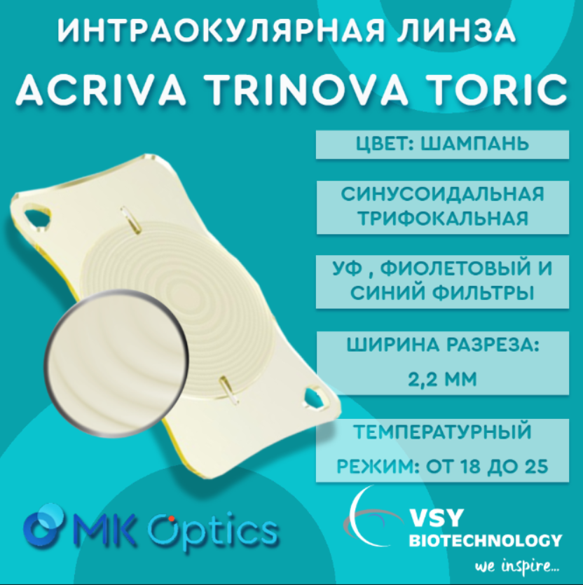 Acriva Trinova Toric D +27,00 cyl +01,50 Acriva Trinova Toric D +27,00 cyl +01,50